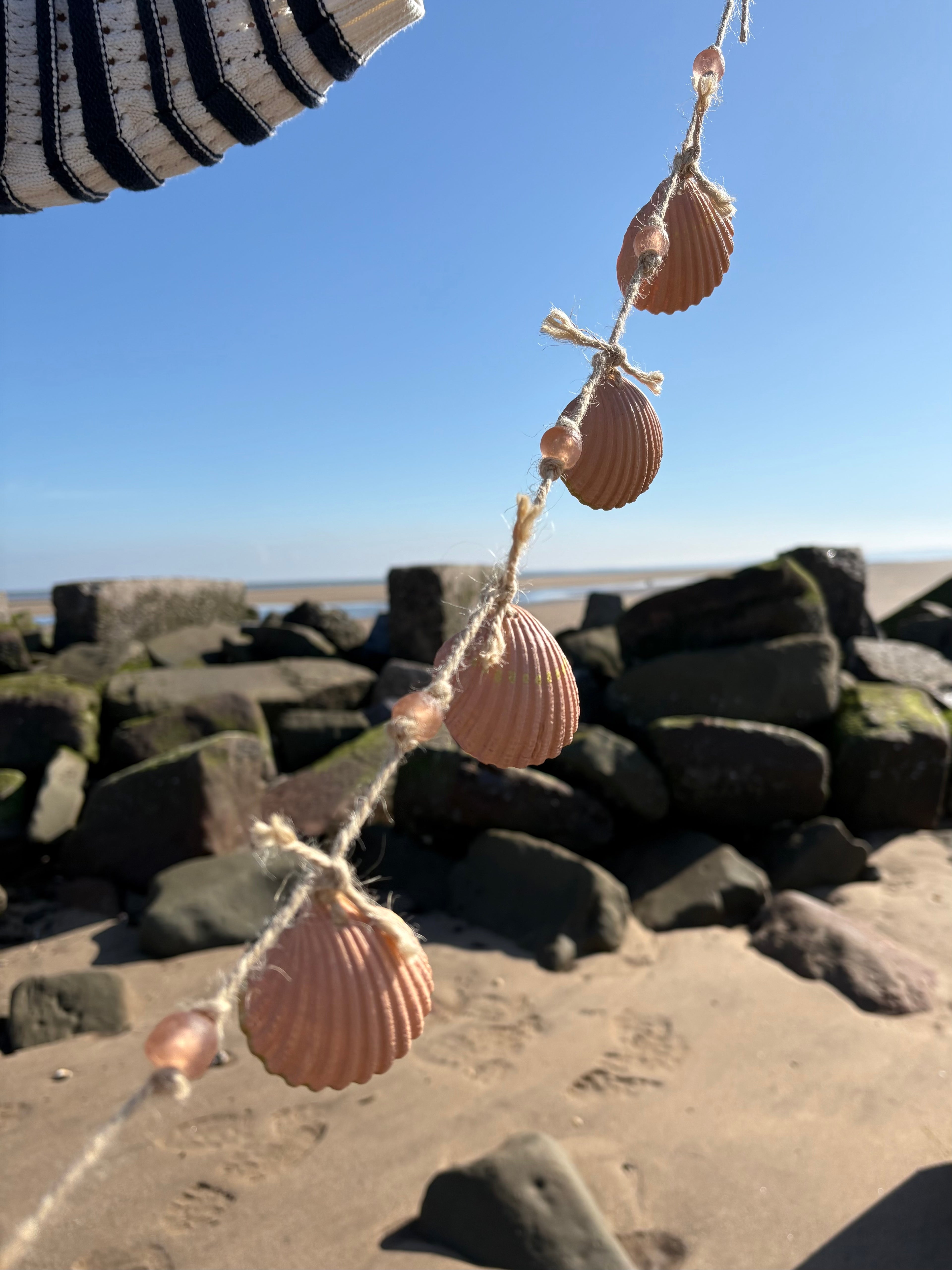 Cockle Shell and Glass Bead Coastal Beach Garland