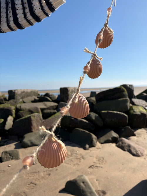 Cockle Shell and Glass Bead Coastal Beach Garland