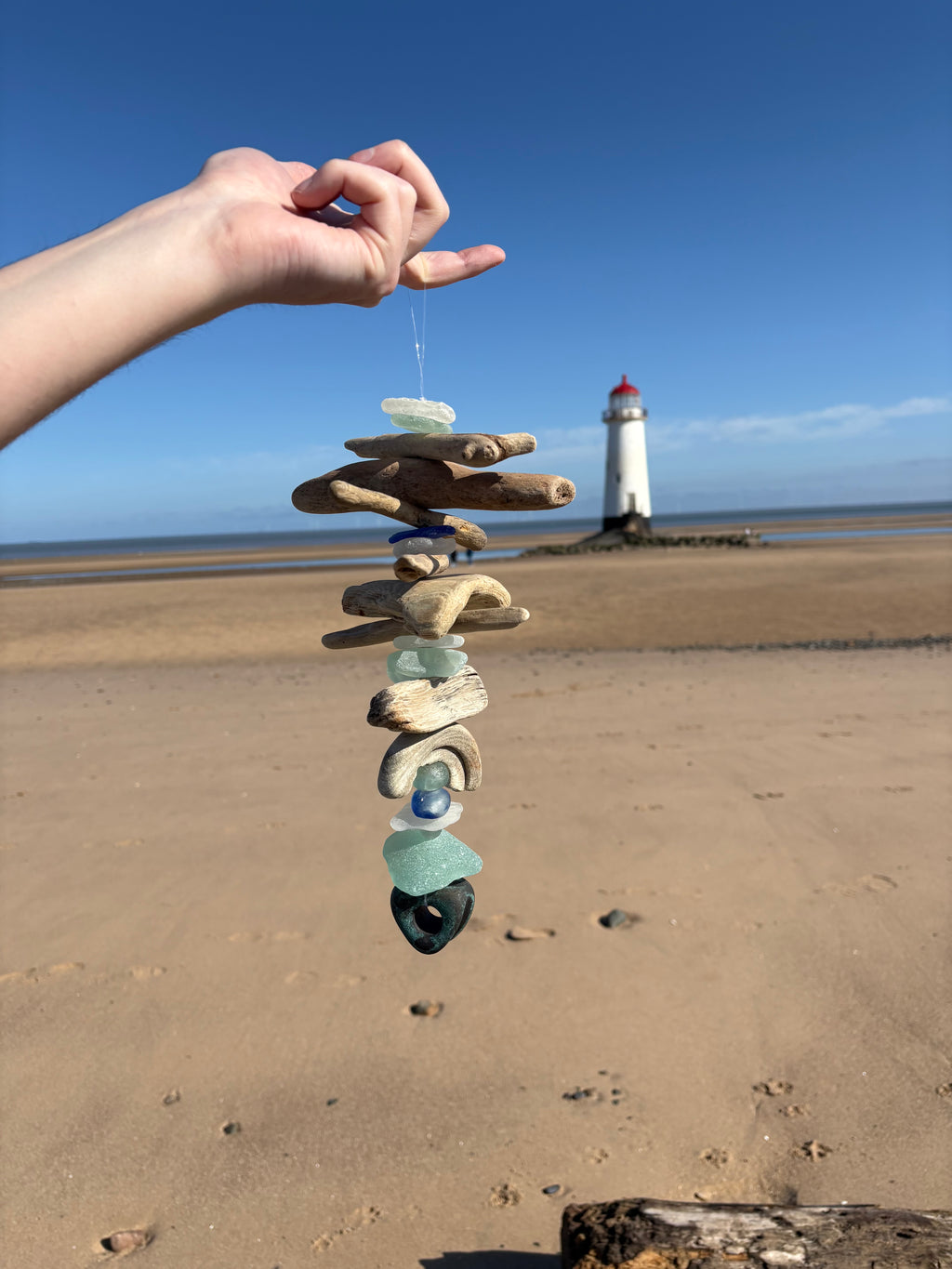 Driftwood and Sea Glass Coastal Hanging