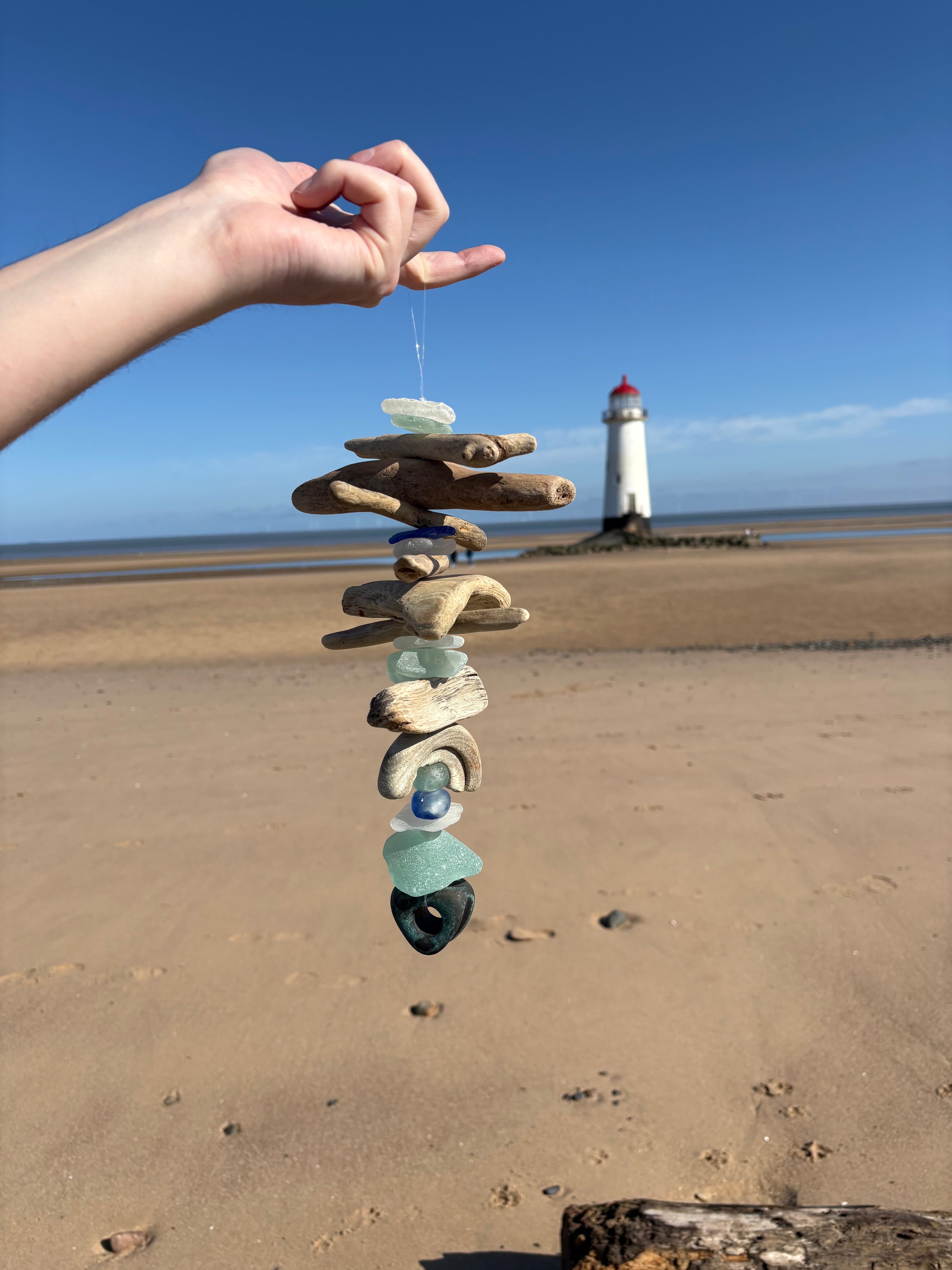Driftwood and Sea Glass Coastal Hanging
