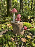 Driftwood and Limpet Shell Toadstool Mushroom Decor